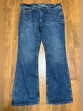 Men’s Cody James Dark Blue Denim Jeans Bootcut size 40Wx34L